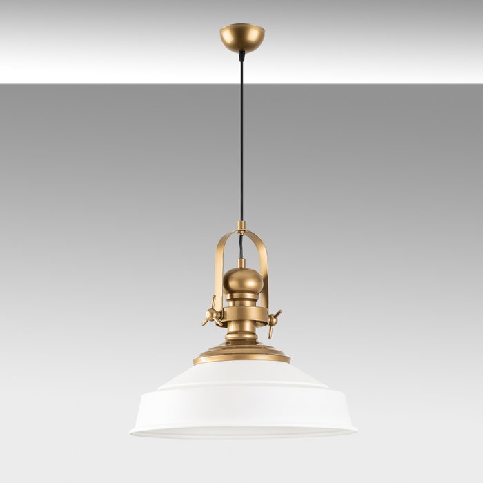 Opviq Lámpara de araña de metal blanca con altura ajustable Opviq Lámpara de araña de metal blanca con altura ajustable
